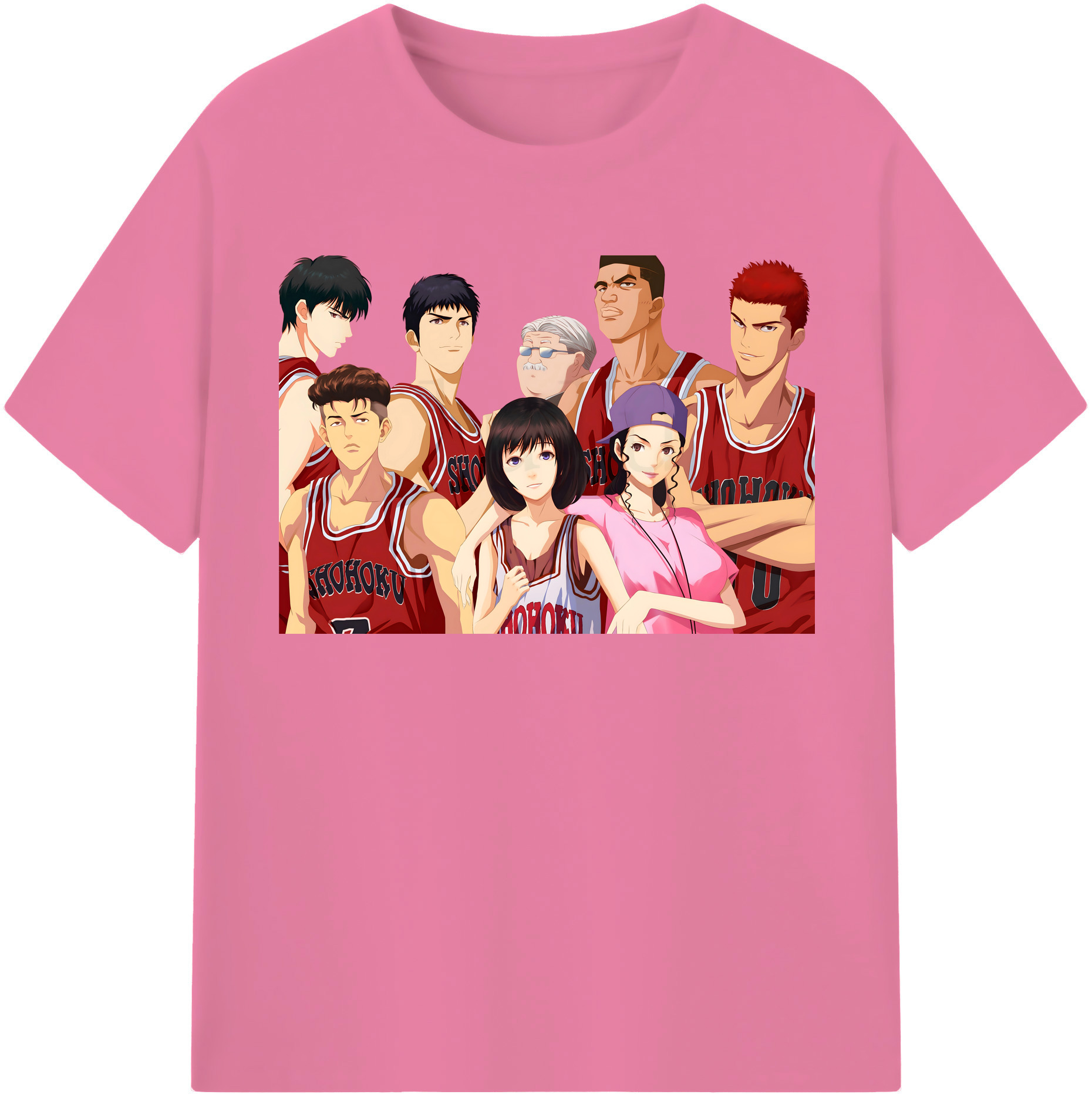 SLAM DUNK／スラムダンク 綿100％半袖Tシャツ（フロントプリント）